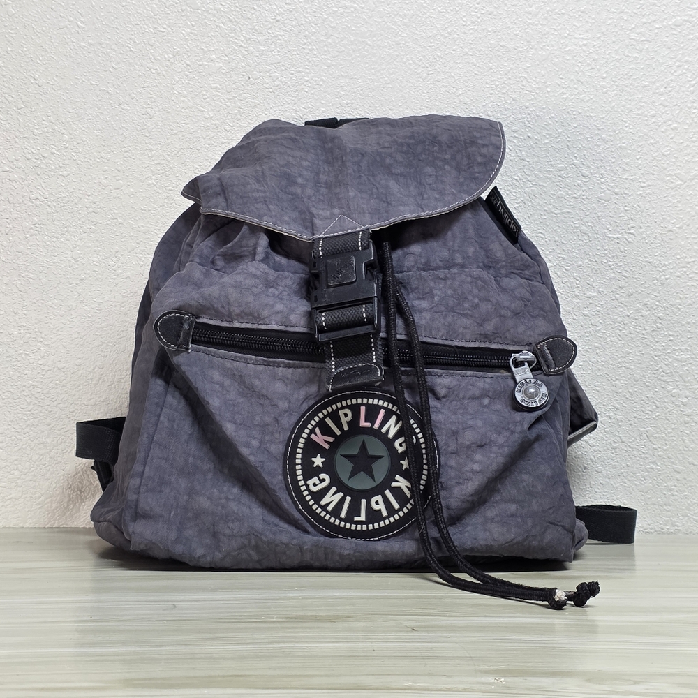 Kipling Gray Pullsack Backpack - image 2